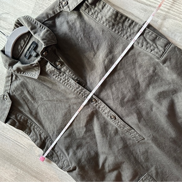 Banana Republic Olive Utility Canvas Shirt Dress Medium - Picture 9 of 10